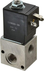 ARO/Ingersoll-Rand - 1/4", CAT Series 3-Way 2-Position Stacking Solenoid Valve - 24 VDC, 0.2 CV Rate, 3-1/2" High - Eagle Tool & Supply