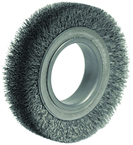 4-1/2" Diameter - 2" Arbor Hole - Crimped Steel Wire Straight Nylox Wheel - Eagle Tool & Supply