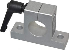 80/20 Inc. - 3 Inch Wide x 2-1/8 Inch High x 7/8 Inch Deep Horizontal Quick Clamp - 1.004 Inch Hole x 0.328 Inch Bolt Hole Diameter - Eagle Tool & Supply