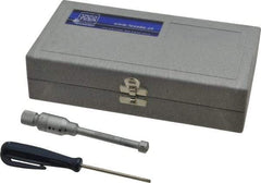 TESA Brown & Sharpe - 0.35 to 0.425", 2" Gage Depth, Mechanical Inside Hole Micrometer - 0.0001" Graduation, Ratchet Stop Thimble - Eagle Tool & Supply