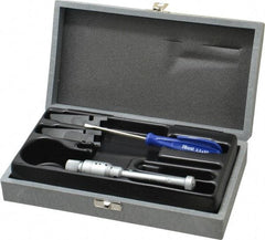 TESA Brown & Sharpe - 0.425 to 0.5", 2" Gage Depth, Mechanical Inside Hole Micrometer - 0.0001" Graduation, Ratchet Stop Thimble - Eagle Tool & Supply
