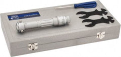 TESA Brown & Sharpe - 1 to 1.2", 3" Gage Depth, Mechanical Inside Hole Micrometer - 0.0002" Graduation, Ratchet Stop Thimble - Eagle Tool & Supply