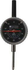 TESA Brown & Sharpe - 1" Range, 0-50 Dial Reading, 0.0005" Graduation Dial Drop Indicator - 2-1/4" Dial, 0.05" Range per Revolution, Revolution Counter - Eagle Tool & Supply