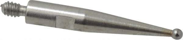 TESA Brown & Sharpe - 1mm Ball Diam, Carbide, Ball Test Indicator Contact Point - 1/2" Contact Point Length, Use with Brown & Sharpe BesTest 599 Series - Eagle Tool & Supply