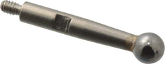 TESA Brown & Sharpe - 3mm Ball Diam, Carbide, Ball Test Indicator Contact Point - 1/2" Contact Point Length, Use with Brown & Sharpe BesTest 599 Series - Eagle Tool & Supply