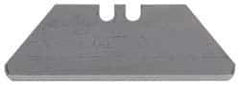 Stanley - 100 Piece Carbon Steel Utility Knife Blade - 1-7/8" OAL, 0.024" Blade Thickness - Eagle Tool & Supply