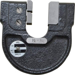 YPG - 1/2 to 3/4 Inch, Cast Iron 2x Frame Snap Gage - 0.0001 Inch Graduation, Hardened Tool Steel Anvil - Eagle Tool & Supply