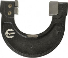 YPG - 2-1/4 to 2-1/2 Inch, Cast Iron 6 Frame Snap Gage - 0.001 Inch Graduation, Hardened Tool Steel Anvil - Eagle Tool & Supply