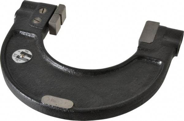 YPG - 3-1/16 to 3-7/16 Inch, Cast Iron 7x Frame Snap Gage - 0.001 Inch Graduation, Hardened Tool Steel Anvil - Eagle Tool & Supply