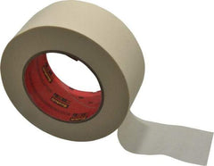3M - 2" Wide x 60 Yd Long Tan Paper Masking Tape - Series 213, 6 mil Thick, 27 In/Lb Tensile Strength - Eagle Tool & Supply