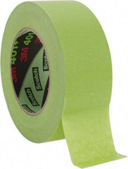3M - 2" Wide x 60 Yd Long Green Paper Masking Tape - Series 401+/233+, 6.7 mil Thick, 25 In/Lb Tensile Strength - Eagle Tool & Supply