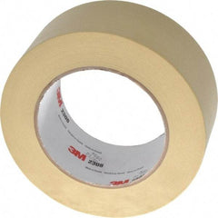 3M - 2" Wide x 60 Yd Long Tan Paper Masking Tape - Series 2308, 5.3 mil Thick, 22 In/Lb Tensile Strength - Eagle Tool & Supply