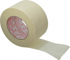 3M - 3" Wide x 60 Yd Long Tan Paper Masking Tape - Series 2364, 6.5 mil Thick, 24 In/Lb Tensile Strength - Eagle Tool & Supply