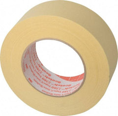 3M - 2" Wide x 60 Yd Long Tan Paper Masking Tape - Series 2380, 7.2 mil Thick, 28 In/Lb Tensile Strength - Eagle Tool & Supply