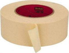 3M - 2" Wide x 60 Yd Long Tan Paper Masking Tape - Series 2393, 7.6 mil Thick, 28 In/Lb Tensile Strength - Eagle Tool & Supply