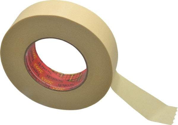 3M - 1-1/2" Wide x 60 Yd Long Tan Paper Masking Tape - Series 2693, 7.9 mil Thick, 29 In/Lb Tensile Strength - Eagle Tool & Supply