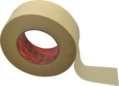3M - 2" Wide x 60 Yd Long Tan Paper Masking Tape - Series 2693, 7.9 mil Thick, 29 In/Lb Tensile Strength - Eagle Tool & Supply