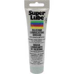 Synco Chemical - 3 oz Tube Silicone General Purpose Grease - Translucent White, Food Grade, 500°F Max Temp, NLGIG 2, - Eagle Tool & Supply
