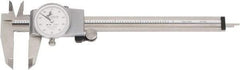 TESA Brown & Sharpe - 0" to 6" Range, 0.001" Graduation, 0.1" per Revolution, Dial Caliper - White Face, 40mm Jaw Length - Eagle Tool & Supply