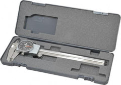 TESA Brown & Sharpe - 0" to 6" Range, 0.001" Graduation, 0.1" per Revolution, Dial Caliper - Black Face, 40mm Jaw Length - Eagle Tool & Supply