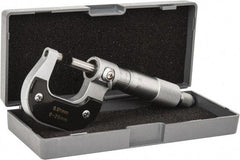 Value Collection - 0 to 25mm Range, 0.01mm Graduation, Mechanical Outside Micrometer - Ratchet Stop Thimble - Eagle Tool & Supply