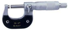 Value Collection - 50 to 75mm Range, 0.01mm Graduation, Mechanical Outside Micrometer - Ratchet Stop Thimble - Eagle Tool & Supply