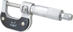 Value Collection - 0 to 1" Range, 0.001" Graduation, Mechanical Outside Micrometer - Ratchet Stop Thimble - Eagle Tool & Supply