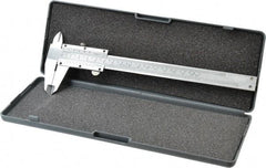 Value Collection - 0 to 6" Carbon Steel Vernier Caliper - 0.05mm Graduation, 1.5748" Jaw Depth, 0.0012" Accuracy, Includes Depth, Inside Diameter, Outside Diameter, Step - Eagle Tool & Supply