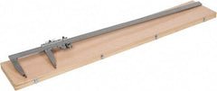 Value Collection - 0 to 60" Carbon Steel Vernier Caliper - 0.02mm Graduation, 8" Jaw Depth, 0.0043" Accuracy, Includes Inside Diameter, Outside Diameter - Eagle Tool & Supply