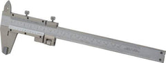 Value Collection - 0 to 6" Stainless Steel Vernier Caliper - 0.05mm Graduation, 1.5748" Jaw Depth, 0.0012" Accuracy, Includes Depth, Inside Diameter, Outside Diameter, Step - Eagle Tool & Supply