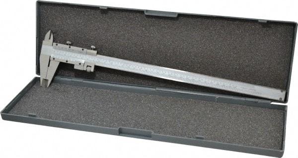 Value Collection - 0 to 12" Stainless Steel Vernier Caliper - 0.02mm Graduation, 3-15/16" Jaw Depth, 0.0016" Accuracy, Includes Depth, Inside Diameter, Outside Diameter, Step - Eagle Tool & Supply