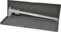 Value Collection - 0 to 12" Stainless Steel Vernier Caliper - 0.02mm Graduation, 3-15/16" Jaw Depth, 0.0016" Accuracy, Includes Depth, Inside Diameter, Outside Diameter, Step - Eagle Tool & Supply