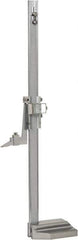 Value Collection - 0 to 24 Inch Measurement, 0.001 Inch Graduation, Vernier Height Gage - Satin Chrome Finish, Steel, 7 Inch Long x 4.7 Inch Wide - Eagle Tool & Supply