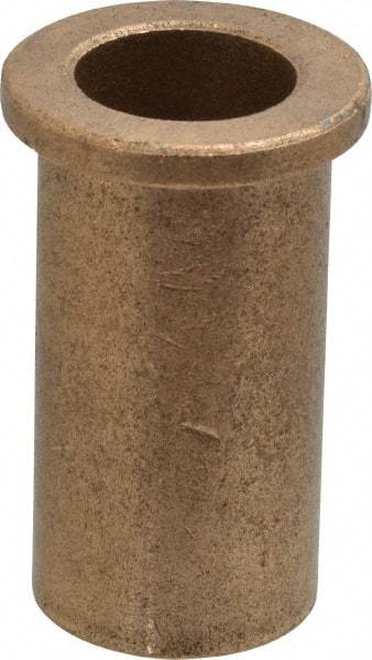 Boston Gear - 3/4" Inside x 1" Outside Diam, Oil Impregnated Bronze Sleeve Bearing - 1-1/4" Flange Outside Diam, 5/32" Flange Thickness, 2" OAL - Eagle Tool & Supply