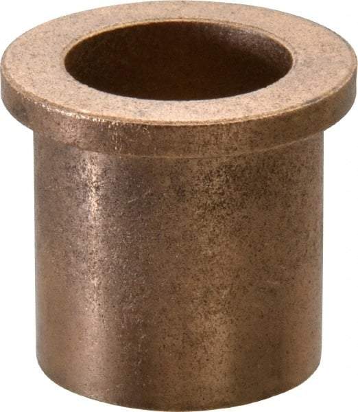 Boston Gear - 7/8" Inside x 1-1/8" Outside Diam, Oil Impregnated Bronze Sleeve Bearing - 1-3/8" Flange Outside Diam, 5/32" Flange Thickness, 1-1/4" OAL - Eagle Tool & Supply