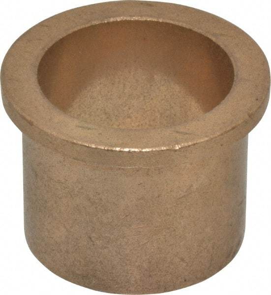 Boston Gear - 1-1/2" Inside x 1-3/4" Outside Diam, Oil Impregnated Bronze Sleeve Bearing - 2-1/16" Flange Outside Diam, 3/16" Flange Thickness, 1-1/2" OAL - Eagle Tool & Supply