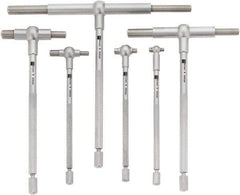 TESA Brown & Sharpe - 6 Piece, 5/16 to 6 Inch, Satin Chrome Finish, Telescoping Gage Set - Includes Plastic Case - Eagle Tool & Supply