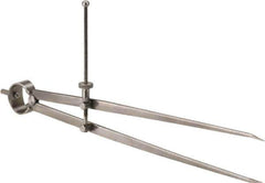 Value Collection - 12 Inch Leg, Spring Joint, Steel, Polished, Divider - 12 Inch Max Measurement, 300mm Max Measurement, Flat Leg with Quick Nut Adjustment - Eagle Tool & Supply