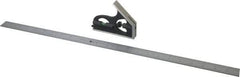 TESA Brown & Sharpe - 2 Piece, 24" Combination Square Set - 1/16, 1/32, 1/64 & 1/8" (4R) Graduation, Hardened Steel Blade, Hardened Steel Square Head - Eagle Tool & Supply