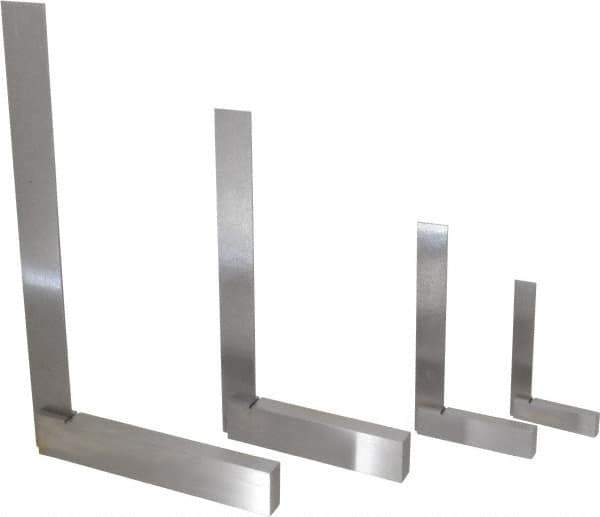 Value Collection - 4 Piece, 3, 4, 6-9/32, 8-1/4 Inch Base Length, 4, 6, 9, 12 Inch Blade Length, Square Set - Steel, Includes 4 Pc. Set of 4-12 Inches - Eagle Tool & Supply
