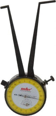 Value Collection - 1-1/2 to 2-1/2" Black Oxide & Chrome Plated Inside Dial Caliper Gage - 0.001" Graduation, 0.038mm Accuracy, 3-1/4" Leg Length, Ball Contact Points - Eagle Tool & Supply