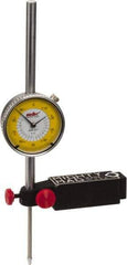 Value Collection - 0.001" Graduation, 0-100 Dial Reading, Dial Indicator & Base Kit - 4-1/2" Base Length x 1" Base Width x 1-1/4" Base Height, 2.2" Dial Diam - Eagle Tool & Supply