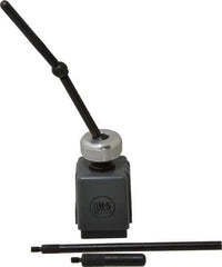 TESA Brown & Sharpe - 1-1/4" Long x 1-1/4" Wide x 1-3/4" High Magnetic Indicator Base with Holders - 7/32 & 4-3/8" Rod Length, Post Arm (Ball & Socket) - Eagle Tool & Supply