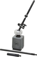 TESA Brown & Sharpe - 1-1/4" Long x 1-1/4" Wide x 1-3/4" High Magnetic Indicator Base with Holders - 15 Lb Magnetic Pull, 7/32 & 4-3/8" Rod Length, Post Arm (Ball & Socket) - Eagle Tool & Supply
