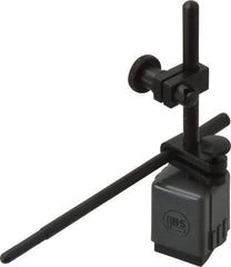 TESA Brown & Sharpe - 1-1/4" Long x 1-1/4" Wide x 1-3/4" High Magnetic Indicator Base with Holders - 4-1/2" Rod Length, Post Arm (Fixed Upright) - Eagle Tool & Supply