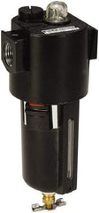 Wilkerson - 1/2 NPT Port, 200 Max psi, Compact Lubricator - Zinc Bowl with Sight Glass, Zinc Body, 64 CFM, 150°F Max, 2.62" Wide x 7.8" High - Eagle Tool & Supply