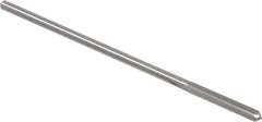 Alvord Polk - #27 High Speed Steel 4 Flute Chucking Reamer - Straight Flute, 0.135" Straight Shank, 1" Flute Length, 4" OAL - Eagle Tool & Supply