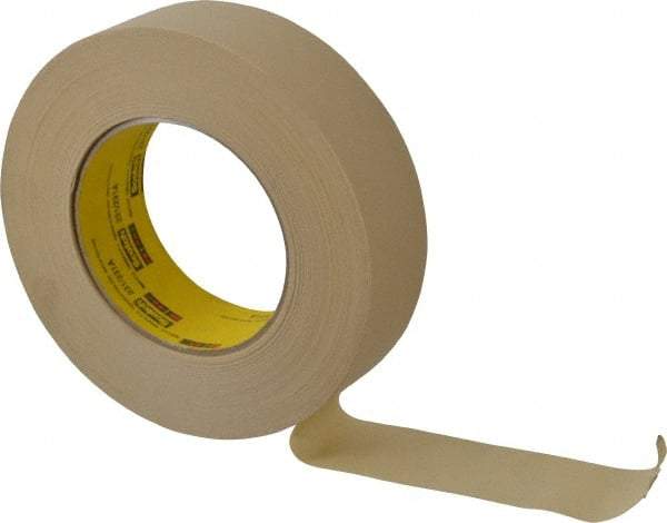 3M - 1-1/2" Wide x 60 Yd Long Tan Paper Masking Tape - Series 231, 7.6 mil Thick, 28 In/Lb Tensile Strength - Eagle Tool & Supply