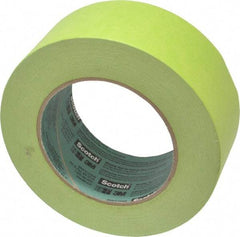 3M - 2" Wide x 60 Yd Long Green Crepe Paper Masking Tape - Series 2060, 6 mil Thick, 24 In/Lb Tensile Strength - Eagle Tool & Supply