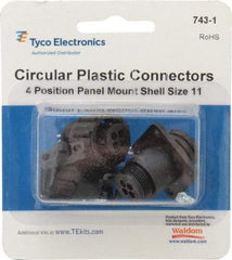 Tyco/Amp - Panel Mount Plug and Receptacle Kit - 11 to 4 AWG Compatible Wire Size - Eagle Tool & Supply